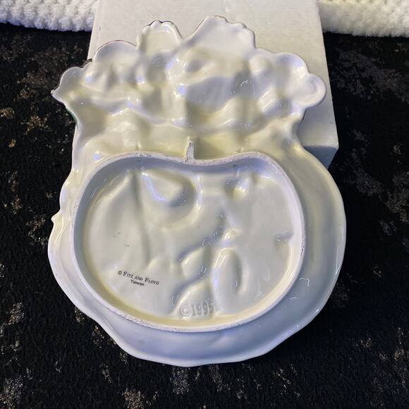VINTAGE 1995 Fitz & Floyd Santa Bag Plate Decorative Piece Canape Dish - Picture 2 of 7